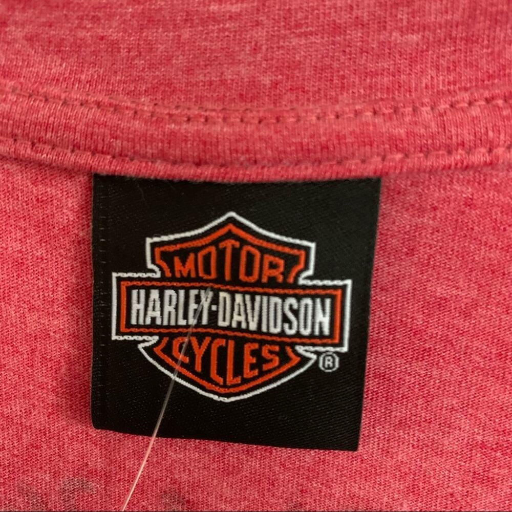 Harley Davidson x Bravado Red V Neck Black Hills Tee Small NWT - Picture 4 of 7
